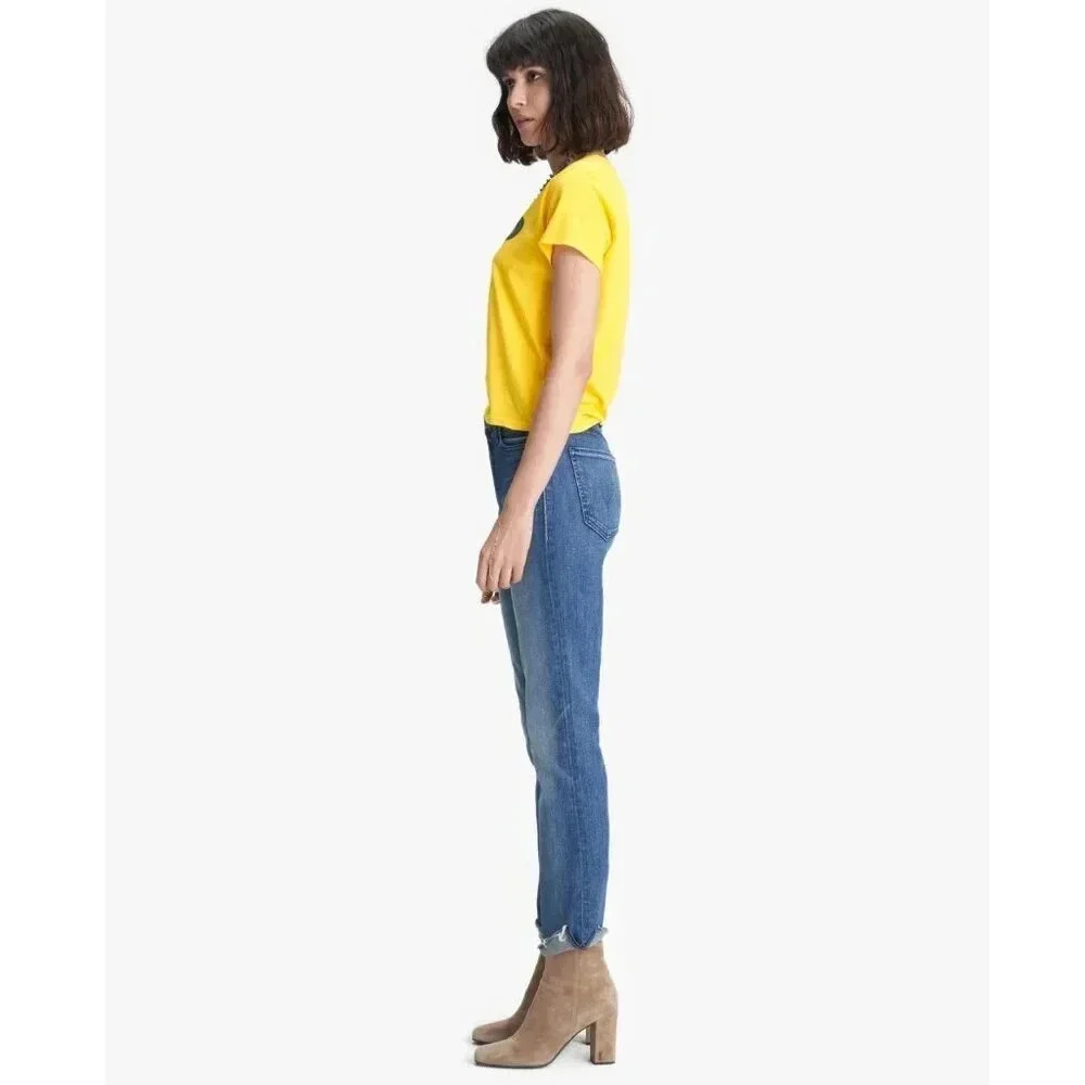 MOTHER // High Waisted Rascal Ankle Slit Flip - Picture 7 of 9
